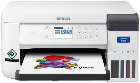 [C11CJ80301] Epson SC-F100 A4 Dye Sublimation Printer, Minimum droplet size 3.8pl, Wi-Fi, Ethernet, USB 2.0 Connectivity, PrecisionCore Micro TFP Printhead, Refillable Ink 140ml Bottles, White | C11CJ80301