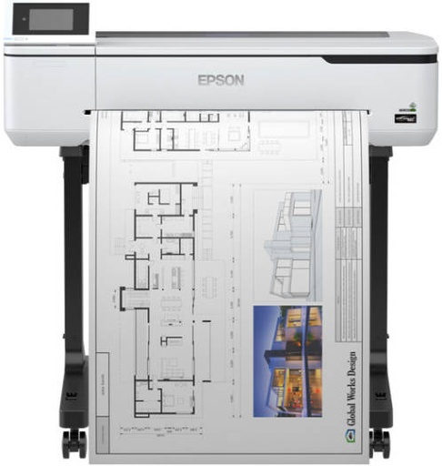 [C11CF11302A1] Epson SureColor SC-T3100 Ink Large Format Printer, For CAD/GIS/POS, 2400x1200 DPI, Prints Up to DIN A1+, Roll Prints Up to 24", WiFi/Ethernet, 800 Nozzles, White | C11CF11302A1