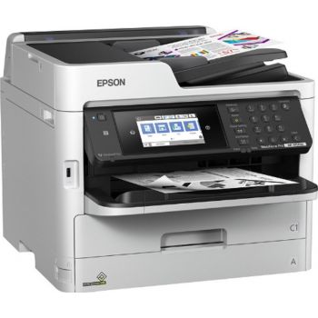 [C11CG07402BY] Epson WF-M5299DW Fast Low Energy Mono Inkjet Printer, 1200 x 2400 dpi Print, 45,000 Pages Per Month Volume, 150 Sheets Paper Tray, with Starter Ink | C11CG07402BY