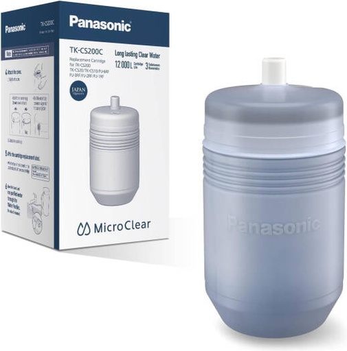 [TK-CS200C] Panasonic TK-CS200C Replacement Water Purifier Cartridge, 12000L Capacity for TK-CS200, TK-CS20, TK-CS10, PJ-6RF, PJ-3RF, Activated Carbon, Removes Chlorine, Turbidity & Particulate Iron | TK-CS200C