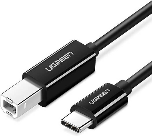 [50446] UGREEN US241 USB-C To USB 2.0 Printer Cable, 2 Meter, Compatible With PC, MacBook, Desktop, Laptop, Fast And Reliable Connection With Printers Of Various Brands, Black | 50446