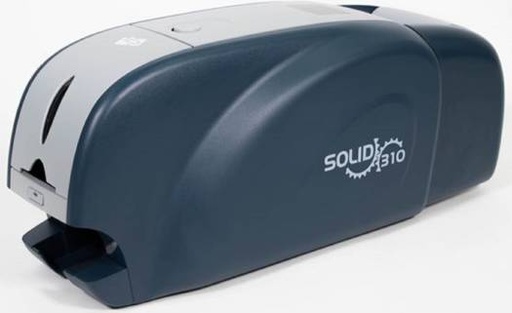 [653556 - S31S] IDP Solid 310S ID Card Printer, Color & Mono Single Sided Printing, Max. 17 sec./card, Edge-to-Edge Printing, Low Cost UV Printing, Flipper & Laminator Upgradable, Blue | 653556 - S31S