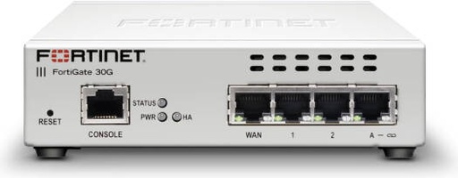 [FG-30G-BDL-950-12] Fortinet FortiGate-30G Firewall, Network Security Appliance, 800Mbps IPS, 500Mbps Threat Protection, 1 Year FortiGuard Unified Threat Protection (UTP) and FortiCare Premium, White | FG-30G-BDL-950-12