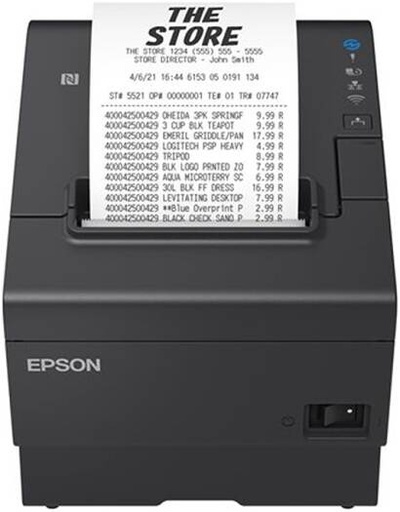 [C31CJ57112A0] Epson TM-T88VII (112) POS Receipt Printer, 500 mm/sec Print Speed, USB 2.0 Type A, USB 2.0 Type B, RS-232, Ethernet interface (100 Base-TX / 10 Base-T) Interfaces, Black | C31CJ57112A0