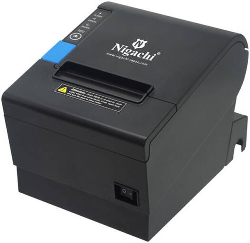 [NC-TP300] Nigachi NC-TP300 Direct Thermal Receipt Printer, 300mm/s POS Printer with USB, Serial, LAN, Auto Cutter & 80mm/58mm Paper Support, Black | NC-TP300