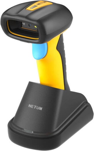 [RD-1200] NETUM RD-1200 Barcode Scanner, Upgraded Industrial Bluetooth 1D 2D QR Code Reader, Charging Dock, 2600mAh Battery, Drop Shock Dust Proof Design, Hands Free Operation, Black | RD-1200