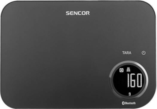 [SKS 7178BK] Sencor Smart Bluetooth Kitchen Scale, Digital Display, App Connected, Bluetooth Digital Food Scale, App Connected Weight Scale, LCD Display Precision Scale, Black | SKS 7178BK