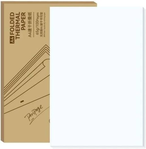 [Thermal Paper] Peripage A4 Thermal Paper for Printing Label Tag, Sticker, Note, Memo, Receipt, Non Sticky Thermal Paper, 210 x 297 mm 200 A4 Sheet, White | Thermal Paper