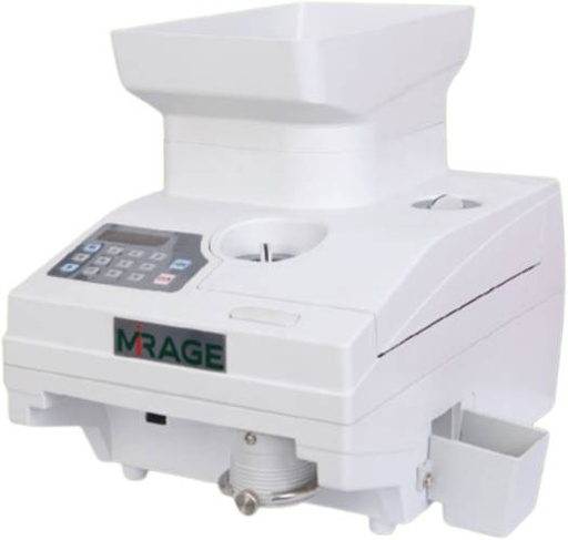 [SY-400] Mirage SY-400 Coin Counter, 2300 Coins Per Minute Speed, Ideal For Work Places, Hopper Capacity 12000 Coins, White | SY-400