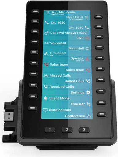 [D8C] Snom D8C Expansion Module, 6.8" TFT Colour Screen, 60 Programmable Buttons On 3 Sides, Plug-and-Play, Expandable with Up to Two Additional Modules, Black | D8C