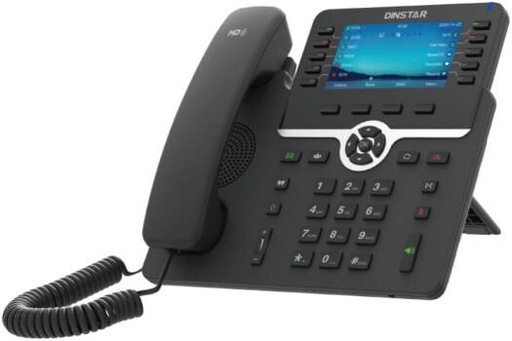 [C66GP] Dinstar C66GP SIP IP Phone, HD SIP Desk Phone with 4.3″ Color Display, PoE Support, Dual Gigabit LAN, Bluetooth & Wi Fi Ready, Programmable Keys, HD Audio, Ideal for Business, Black | C66GP