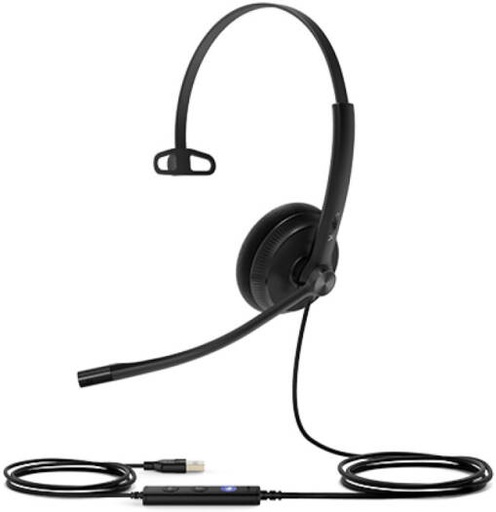 [UH34 MONO TEAM] Yealink UH34 Mono Teams Wired USB-A Headset, Ultra Lightweight Design, Wearing Comfort, Plug and Play Connectivity | UH34 MONO TEAM