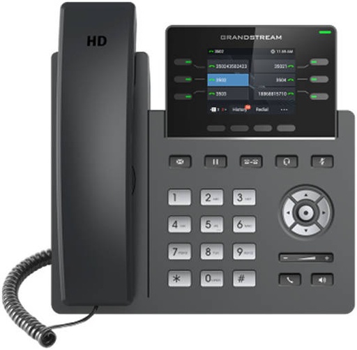 [GRP2624] Grandstream 8 Line Professional Carrier-Grade IP Phone, Full-duplex Speakerphone With HD Audio, Integrated dual-Band Wi-Fi, 1000 Mbps Gigabit Ethernet Ports, 5 Way Audio Conferencing, Gray | GRP2624