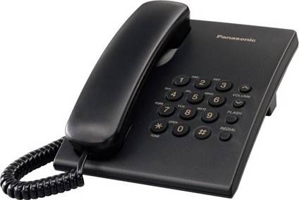 [KX-TS500MX] Panasonic Single Line Corded Phone, Wall-mountable, One-touch redial | KX-TS500MX