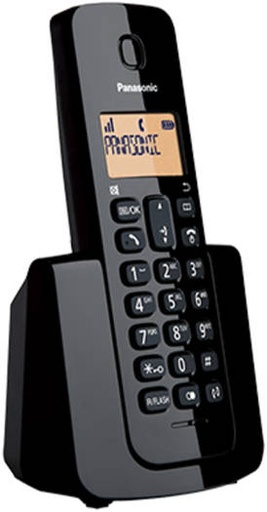 [KXTGB110] Panasonic Cordless Phone, 1.4" LCD, Amber Backlit, 50 Stations Phonebook, 200hr Standby Time, 10H Talk Time, Caller ID (20), Redial Memory, Black | KXTGB110