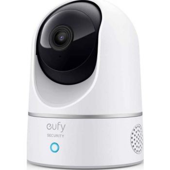 [T8410223] Eufy Security 2K E220 Home Security Indoor Camera, Pan & Tilt, Human and Pet AI, Works with Voice Assistants, Night Vision, MicroSD Card Required, HomeBase Not Required | T8410223