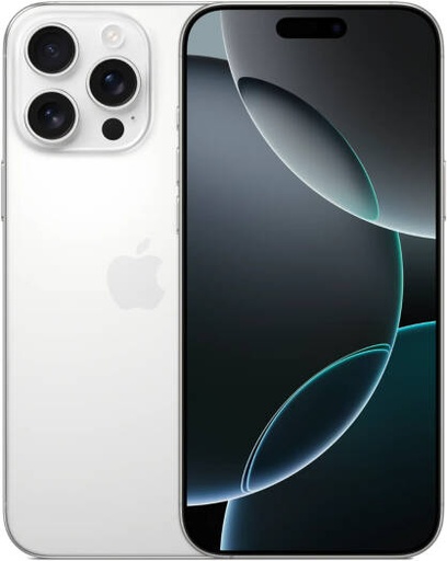 [iP16PRM-256WT] Apple iPhone 16 Pro Max, 6.9" OLED Super Retina XDR Display, A18 Pro Chip, 6-Core CPU, 6-Core GPU, 16-Core Neural Engine, 256GB Storage, 5G/Wi-Fi 7, Face ID, INTL Ver, White Titanium | iP16PRM-256WT