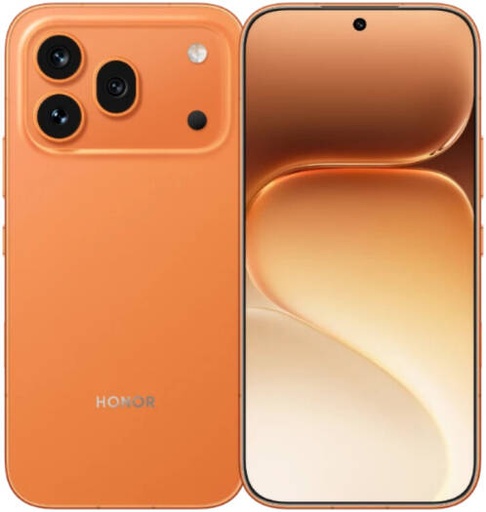 [600Pro] HONOR 600 Pro Mobile Phone, 6.57" AMOLED 120Hz Display, Snapdragon 8 Elite Processor, 12GB RAM, 512GB ROM, 7000mAh Battery, 80W Fast Charging, 200MP AI Camera, IP69 Water Resistant, Orange | 600Pro