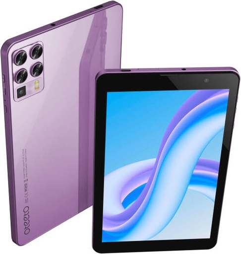 [TAB 8] Oteeto Tab 8 Tablet, 8" 1280x800 IPS LCD Display, Octa-Core 1.8GHz Processor, 8GB RAM, 256GB ROM, 5.0MP Front + 13.0MP Rear Camera, 5000mAh, Android 13, Purple | TAB 8