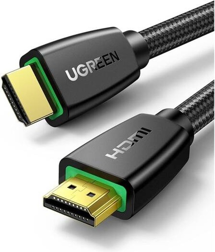 [40412] UGREEN HDMI 2.0 Male To Male Cable With Ethernet, Supports Resolution Up to 4K@60Hz, 10.2Gbps Speed, Full HD, 3D Vision, ARC, Dolby TrueHD and DTS-HD Master Audio, Braided, 5M, Black | 40412
