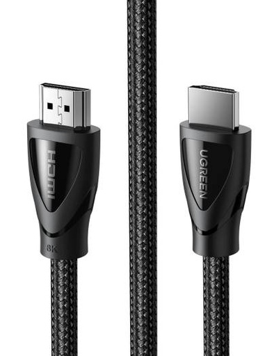 [80405] Ugreen HDMI 8K Ultra High Speed Cable, Male to Male with Braided, 5 Meter Length, Support 3D And Lip Sync, 48 Gbps, Nickle Plated, Black | 80405