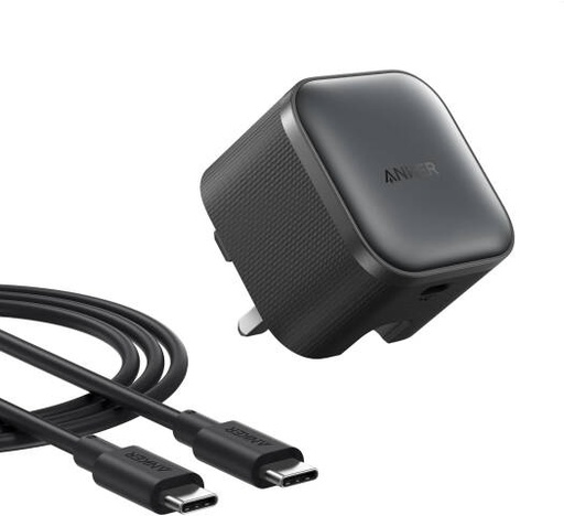 [B2692] Anker Nano 45W Type C Fast Charging Charger, ActiveShield Technology, Advanced GaN Technology, Foldable Plug, USB-C Charger Block, 6ft USB-C to USB-C Cable, Black | B2692