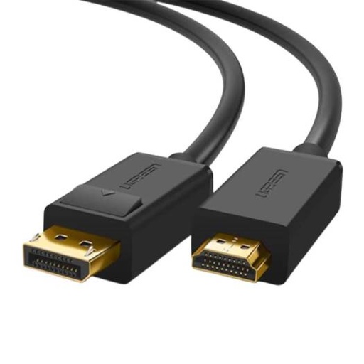 [10204] Ugreen 4K Uni-Directional UHD DP to HDMI Cable, Supports 4K@30Hz / 2K@60Hz /1080P@120Hz, Audio Video Sync, Support 4K 3D Vision, Stable Single Transfer, 2.25Gbps Bandwidth, 5m Length, Black | 10204