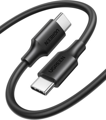 [50997] UGREEN USB C to USB C Cable, 480Mbps Data Transfer Rate, Up to 60W PD Fast Charge, Soft PVC Cable Material, 1m Cable Length, Wide Compatibility, Black | 50997