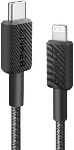 [A81B5H11] Anker 322 USB-C to Lightning Cable, 480mbps Data Transfer, MiFi-Certified, Up to 10000 Bends, Universal Compatibility, 1 Meter Cable Length, Black | A81B5H11