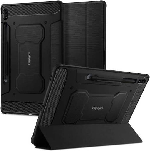 [spigen-rugged-armor-pro-designed-for-samsung-galaxy-tab-s8-plus-case-cover-2022-galaxy-tab-s7-plus-case-2020-with-s-pen-holder-black] Spigen Rugged Armor Pro designed for Samsung Galaxy Tab S8 PLUS case cover (2022) / Galaxy Tab S7 Plus case (2020) with S Pen Holder - Black
