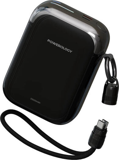 [PPBCHA104BK] Powerology Bahamas 20000mAh Power Bank, Fast Charge Portable Charger, Black | PPBCHA104BK
