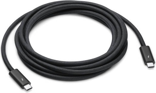 [100030991] Apple Thunderbolt 4 (USB- C) Pro Cable, 3 m, 40 GB/s, HBR 3, Up to 100 watts of Power, Braided Design, Supports Thunderbolt 3 or 4, Fast Charging Cable, Black | 100030991