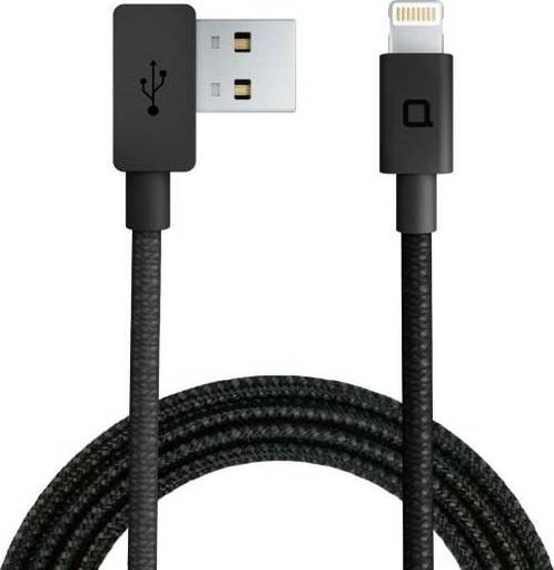 [LC22BKRN] Nonda ZUS [Apple MFi Certified] Super Duty Lightning Cable, [4ft/1.2m, 90-degree] Reinforced with Highly Durable Aramid Fiber, Charger and Data Sync for iPhone, iPad, iPod, Black | LC22BKRN