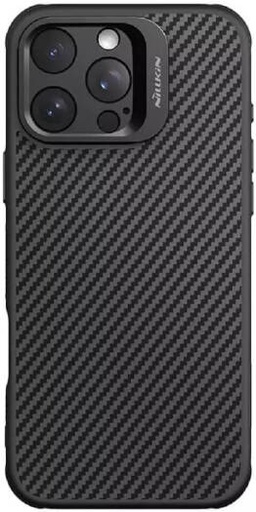 [iP16P-82032] Nillkin CarboProp Case for iPhone 16 Pro 6.3 Inch, Aramid Fiber Magnetic MagSafe Phone Cover with Metal Camera Protection Frame, Lens Holder & 360° Protective TPU Edge, Black | iP16P-82032