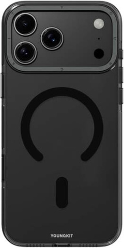 [JDCX001] YOUNGKIT Crystal Shield Case for iPhone 17 Pro Max, Slim Shockproof, Scratch-Resistant Clear-Black Hybrid TPU + PC Material, Military-Grade Drop Protection, Anti-Fingerprint Coating, Black | JDCX001