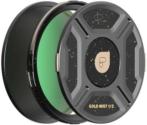 [PM-GLDMST-1/2] PolarPro CineGold Helix MagLock Filter, Gold Mist Diffusion Lens Filter for Kodak Portra 400 Vintage Film Look, Videography Filter with MagLock System, CineGold | PM-GLDMST-1/2
