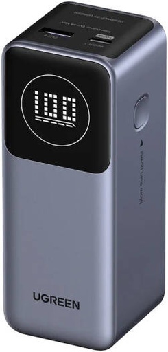 [PB722-35526] UGREEN Nexode Pro 12000mAh 100W Power Bank, Portable PD Fast Charging Battery Pack with TFT Smart Display & USB-C Cable, Black | PB722-35526