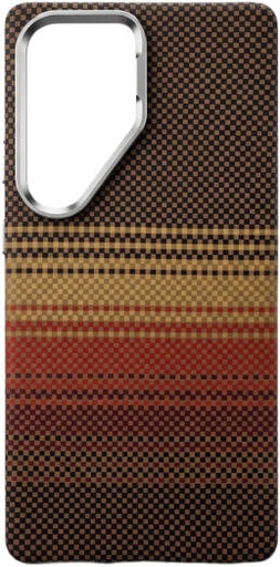 [SAMS25-MGSF-FBONE-BRN] CROWNYX Carbon Fiber Case for Samsung Galaxy S25, MagSafe Compatible, Ultra Slim Drop Resistant Cover, Anti-Slip, Anti-Scratch, Anti-Yellow, Brown | SAMS25-MGSF-FBONE-BRN