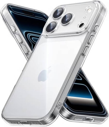 [Pro Case Cover] iPhone 17 Pro Clear Case, Military Grade Protection iCrystal Anti-Yellowing Ultra Slim Transparent Cover with Scratch & Camera Control Protection, Clear | Pro Case Cover