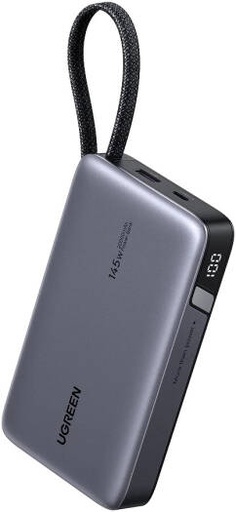 [55992B] UGREEN Laptop Power Bank, 145W Fast Charging, 20000mAh Gigantic Capacity, Smart Digital Display, Airline Friendly, 80Wh Capacity, Universal Compatibility, Gray | 55992B