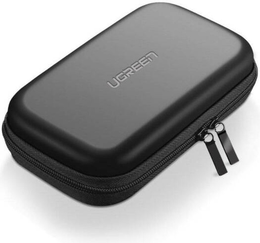 [40707] UGREEN External Hard Drive Case Bag, Shock Resistant, Electronic Accessories Organizer, Splashproof, High-quality Storage For 2.5" Inch HDD/SSD, EVA Material, Small Size, Black | 40707