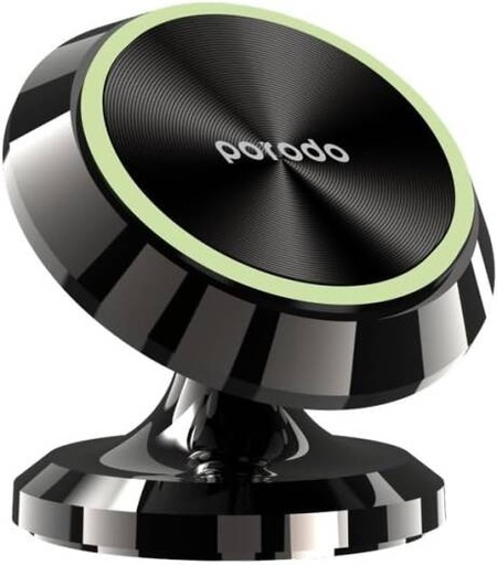 [PD-3CDMGCR-BK] Porodo 3 Circular Discs Magnetic Car Mount, 5 Magnets, Strong Magnetic Hold, 360 Adjustable Viewing Angle Quick Installation, Black | PD-3CDMGCR-BK