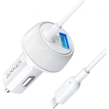 [AN.A2214H21.WT] Anker PowerDrive 2 Elite with Lightning Connector Car Charger - White | AN.A2214H21.WT