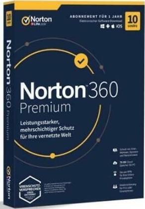 [75GB] Norton 360 Premium 75GB, Arabic, 1 User 10 Device 12 Mounts | 75GB