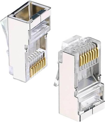 [nexus-rj45-cat6a-and-cat6-connector-plug-100-pack-ftp-8p8c-shielded-ethernet-cable-connectors-gold-plated-modular-plugs-toolless-termination-for-network-installations] NEXUS RJ45 CAT6A and CAT6 Connector Plug 100 Pack FTP 8P8C Shielded Ethernet Cable Connectors Gold Plated Modular Plugs Toolless Termination for Network Installations