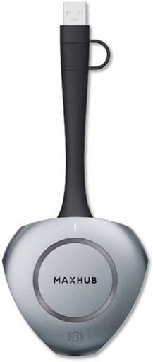 [WT13-M] MAXHUB WT13-M Wireless Screen Sharing Dongle, Wi-Fi & BT 5.2 Connectivity, NFC Connect & Touch Back Supported, Support Up to 3840 x 2160 @ 30Hz Resolution, Gray | WT13-M