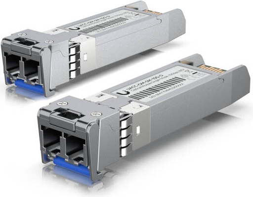 [UACC-OM-SM-10G-D-2] Ubiquiti UACC OM SM 10G D SFP+ Optical Module, 10Gbps Single Mode Fiber Transceiver, Duplex LC Connector, 10km Range, UniFi Compatible, Pack of 2 | UACC-OM-SM-10G-D-2