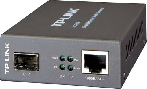 [MC220L] TP-Link Gigabit Ethernet Media Converter, Up to 1000Mbps RJ45 to 1000Mbps SFP Slot Supporting MiniGBIC Modules | MC220L