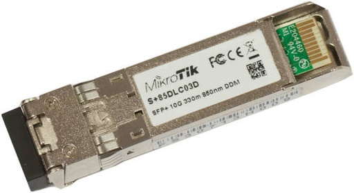 [S+85DLC03D] MikroTik S+85DLC03D SFP+ (10Gbit), 300m, Multi Mode, 850nm Wavelength, Dual LC UPC | S+85DLC03D