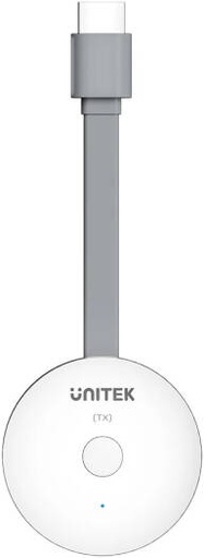 [V1183B01] UNITEK Wireless HDMI Transmitter, 1080P Full HD, 50m Wireless Range, 2.4GHz & 5GHz Dual Band, Works with V1183A Receiver, Supports Up to 8 Transmitters, Cloud White/Space Grey | V1183B01